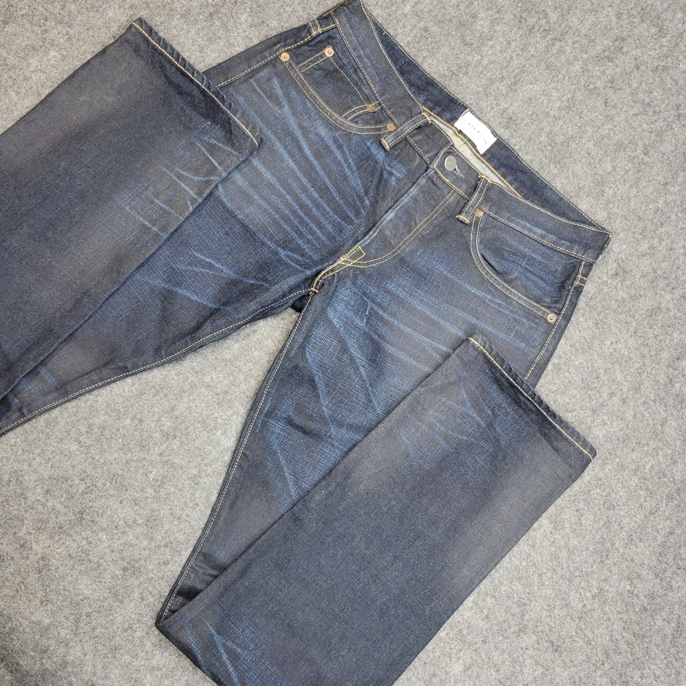 Simon Miller Jeans Mens 31x34 Dark Blue Denim Streetwear Americana Button Fly